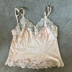 Vintage baby pink lace top.